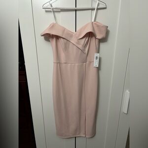 Off Shoulder Blush Pink Dress